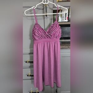 Candie's Pink and Gray Striped Dress